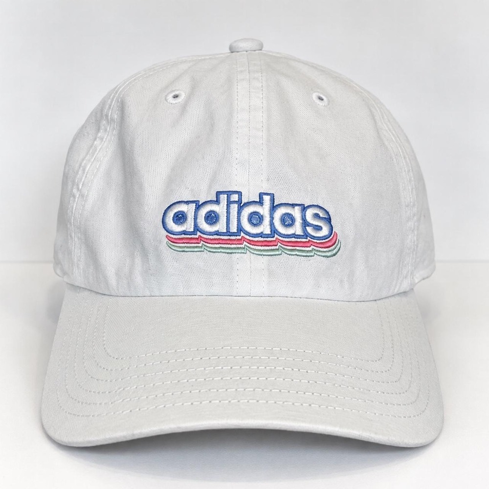 Adidas Retro Embroidered White Baseball Cap